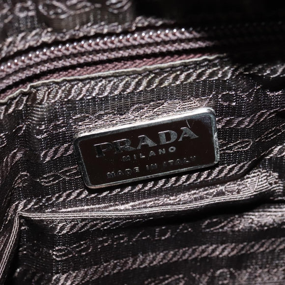 PRADA Shoulder Bag Nylon Red Silver Auth BA7316