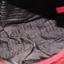 PRADA Shoulder Bag Nylon Red Silver Auth BA7316-8