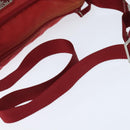 PRADA Shoulder Bag Nylon Red Silver Auth BA7316-7