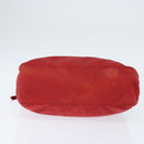 PRADA Shoulder Bag Nylon Red Silver Auth BA7316-5