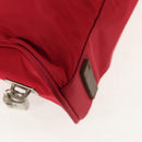 PRADA Shoulder Bag Nylon Red Silver Auth BA7317V-10
