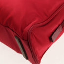 PRADA Shoulder Bag Nylon Red Silver Auth BA7317V-11
