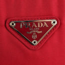 PRADA Shoulder Bag Nylon Red Silver Auth BA7317V-14