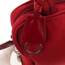 PRADA Shoulder Bag Nylon Red Silver Auth BA7317V-15