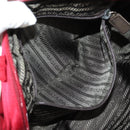 PRADA Shoulder Bag Nylon Red Silver Auth BA7317V-22