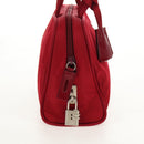 PRADA Shoulder Bag Nylon Red Silver Auth BA7317V-5