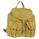 PRADA Backpack Nylon Yellow Silver Auth BA7318-1