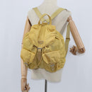 PRADA Backpack Nylon Yellow Silver Auth BA7318-22