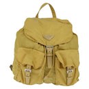 PRADA Backpack Nylon Yellow Silver Auth BA7318-13