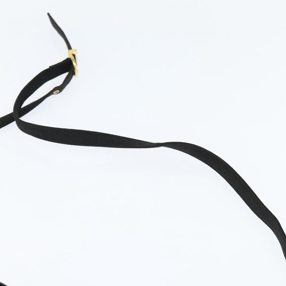 Salvatore Ferragamo Vala Shoulder Bag Canvas Black Gold Auth BA7319