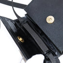 Salvatore Ferragamo Vala Shoulder Bag Canvas Black Gold Auth BA7319-19