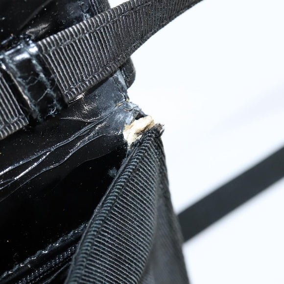 Salvatore Ferragamo Vala Shoulder Bag Canvas Black Gold Auth BA7319