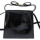 Salvatore Ferragamo Vala Shoulder Bag Canvas Black Gold Auth BA7319-2