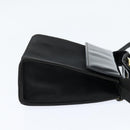 Salvatore Ferragamo Vala Shoulder Bag Canvas Black Gold Auth BA7319-4