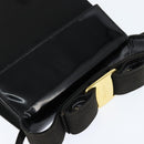 Salvatore Ferragamo Vala Shoulder Bag Canvas Black Gold Auth BA7319-6