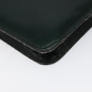 Christian Dior Hand Bag Leather Green Gold Auth BA732-14