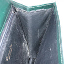 Christian Dior Hand Bag Leather Green Gold Auth BA732-19