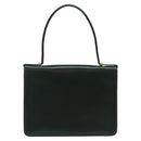 Christian Dior Hand Bag Leather Green Gold Auth BA732-2