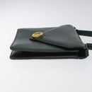 Christian Dior Hand Bag Leather Green Gold Auth BA732-3