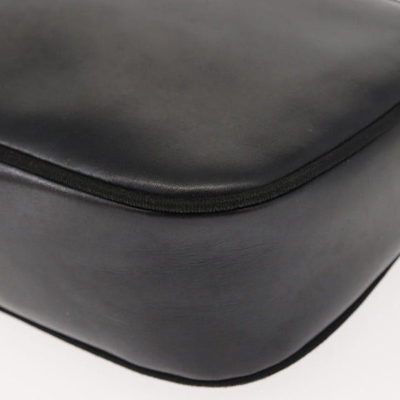 Salvatore Ferragamo Vala Shoulder Bag Leather Black Gold Auth BA7320