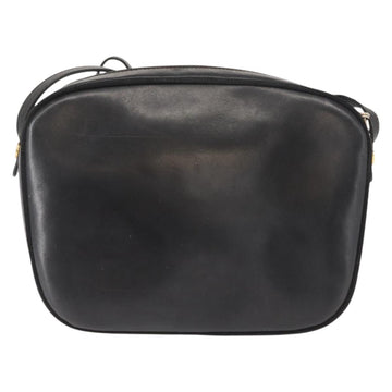 Salvatore Ferragamo Vala Shoulder Bag Leather Black Gold Auth BA7320 - 0