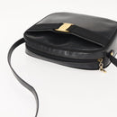 Salvatore Ferragamo Vala Shoulder Bag Leather Black Gold Auth BA7320-6