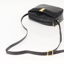 Salvatore Ferragamo Vala Shoulder Bag Leather Black Gold Auth BA7320-7