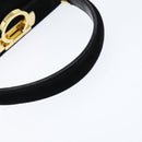 Salvatore Ferragamo Hand Bag Suede 2way Black Gold Auth BA7321-7