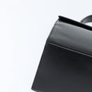 Salvatore Ferragamo Gancini Hand Bag Leather 2way Black Gold Auth BA7323-9