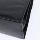 Salvatore Ferragamo Gancini Hand Bag Leather 2way Black Gold Auth BA7323-16