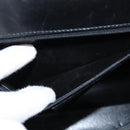 Salvatore Ferragamo Gancini Hand Bag Leather 2way Black Gold Auth BA7323-21