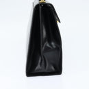 Salvatore Ferragamo Gancini Hand Bag Leather 2way Black Gold Auth BA7323-3