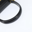 Salvatore Ferragamo Gancini Hand Bag Leather 2way Black Gold Auth BA7323-7