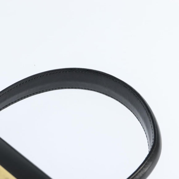 Salvatore Ferragamo Gancini Hand Bag Leather 2way Black Gold Auth BA7323