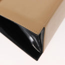 Salvatore Ferragamo Chain Shoulder Bag Leather Beige Gold Auth BA7325-15