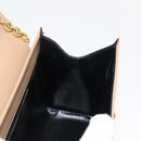 Salvatore Ferragamo Chain Shoulder Bag Leather Beige Gold Auth BA7325-17