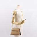 Salvatore Ferragamo Chain Shoulder Bag Leather Beige Gold Auth BA7325-20