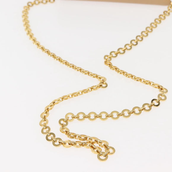 Salvatore Ferragamo Chain Shoulder Bag Leather Beige Gold Auth BA7325