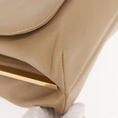 Salvatore Ferragamo Hand Bag Leather Beige Gold Auth BA7326-9