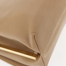 Salvatore Ferragamo Hand Bag Leather Beige Gold Auth BA7326-15