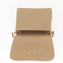 Salvatore Ferragamo Hand Bag Leather Beige Gold Auth BA7326-18
