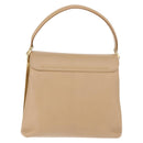 Salvatore Ferragamo Hand Bag Leather Beige Gold Auth BA7326-2