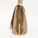 Salvatore Ferragamo Hand Bag Leather Beige Gold Auth BA7326-3