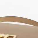 Salvatore Ferragamo Hand Bag Leather Beige Gold Auth BA7326-8