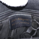 Salvatore Ferragamo Gancini Tote Bag Leather Black Gold Auth BA7327-12