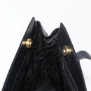 Salvatore Ferragamo Gancini Tote Bag Leather Black Gold Auth BA7327-19