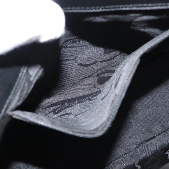 Salvatore Ferragamo Gancini Tote Bag Leather Black Gold Auth BA7327