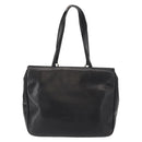Salvatore Ferragamo Gancini Tote Bag Leather Black Gold Auth BA7327-2