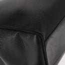 Salvatore Ferragamo Vala Embossing Tote Bag Leather Black Gold Auth BA7328-9