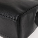 Salvatore Ferragamo Vala Embossing Tote Bag Leather Black Gold Auth BA7328-14